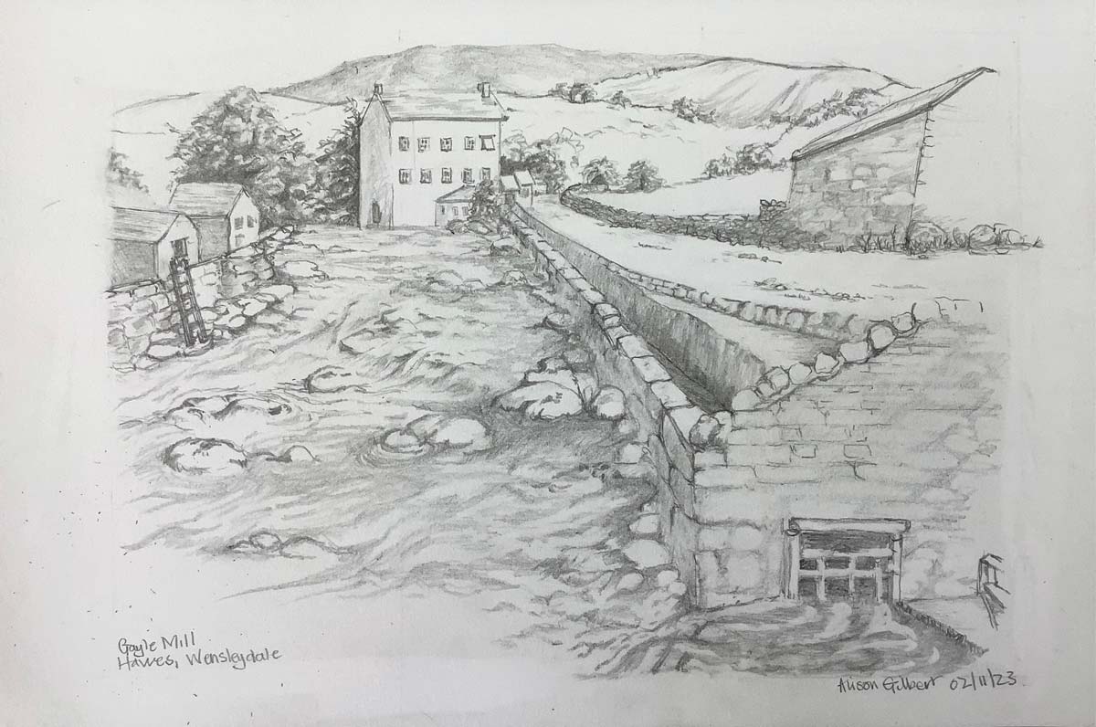 Drawing of the Mill, by Alison Gilbert